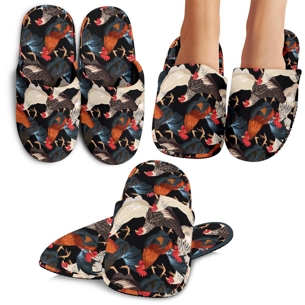 Chicken Print Pattern House Slippers