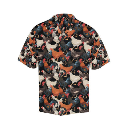 Chicken Print Pattern Men Aloha Hawaiian Shirt