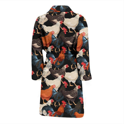 Chicken Print Pattern Men Bath Robe-JTAMIGO.COM