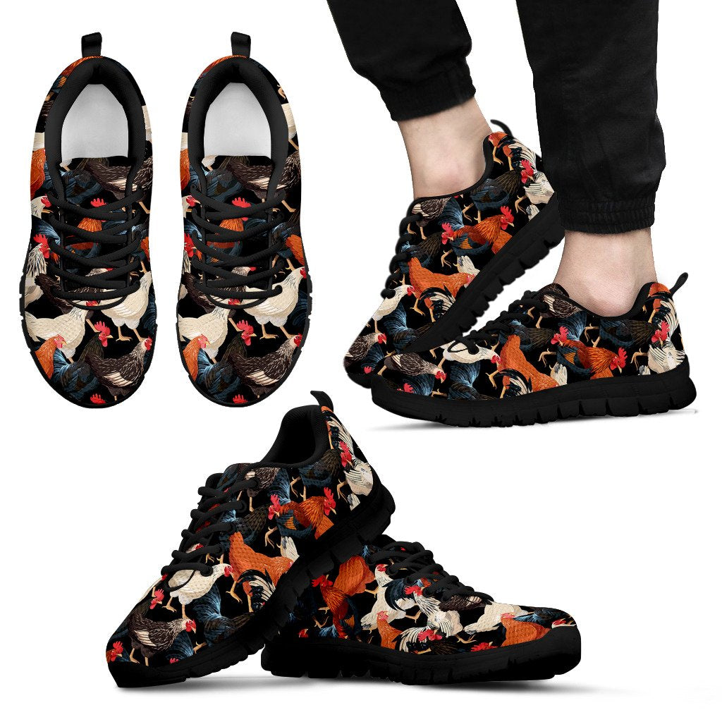 Chicken Print Pattern Men Sneakers Shoes