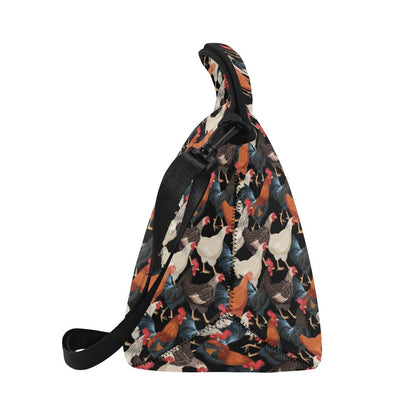 Chicken Print Pattern Neoprene Lunch Bag (Model 1669)(Large)-JTAMIGO.COM