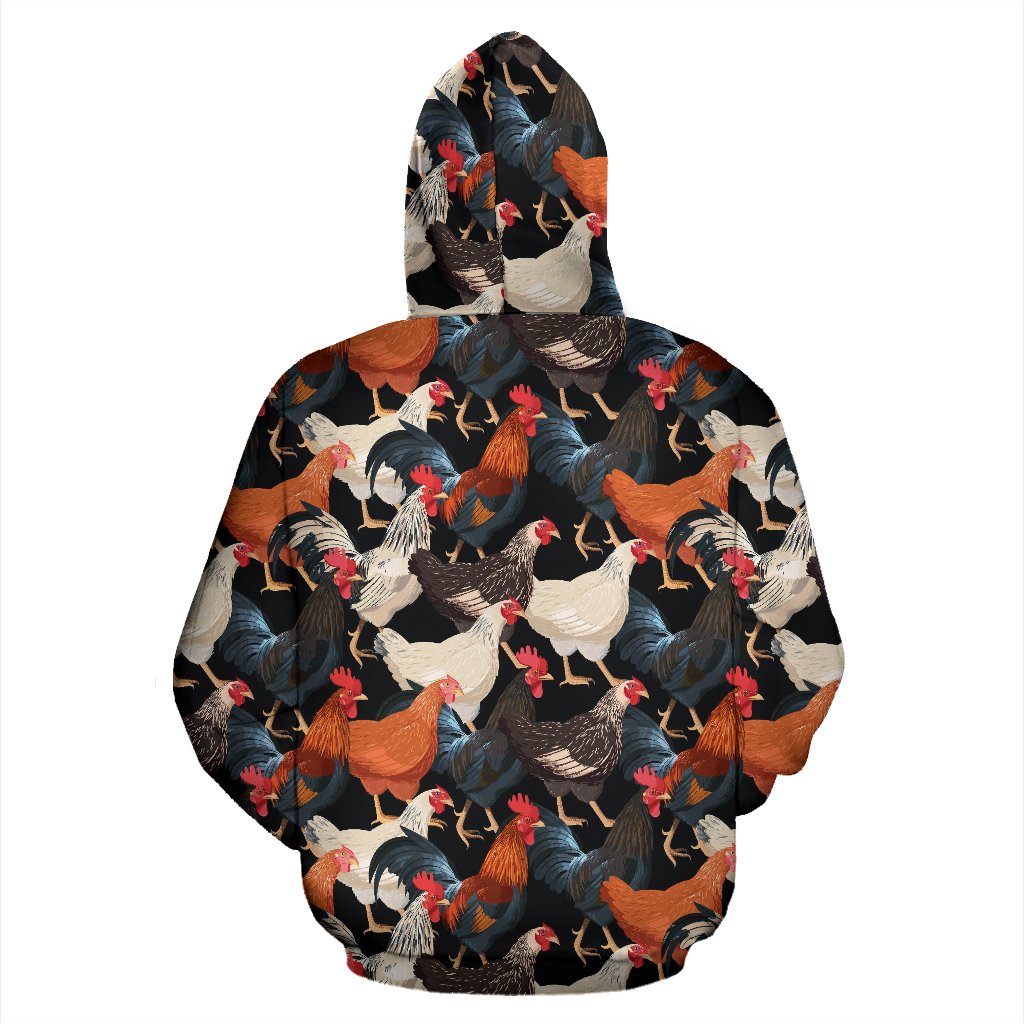 Chicken Print Pattern Pullover Hoodie