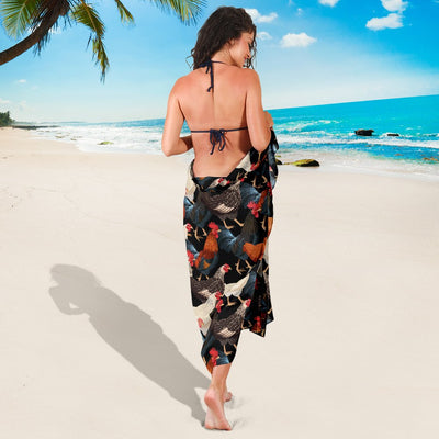 Chicken Print Pattern Sarong Pareo Wrap