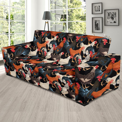 Chicken Print Pattern Sofa Slipcover-JTAMIGO.COM