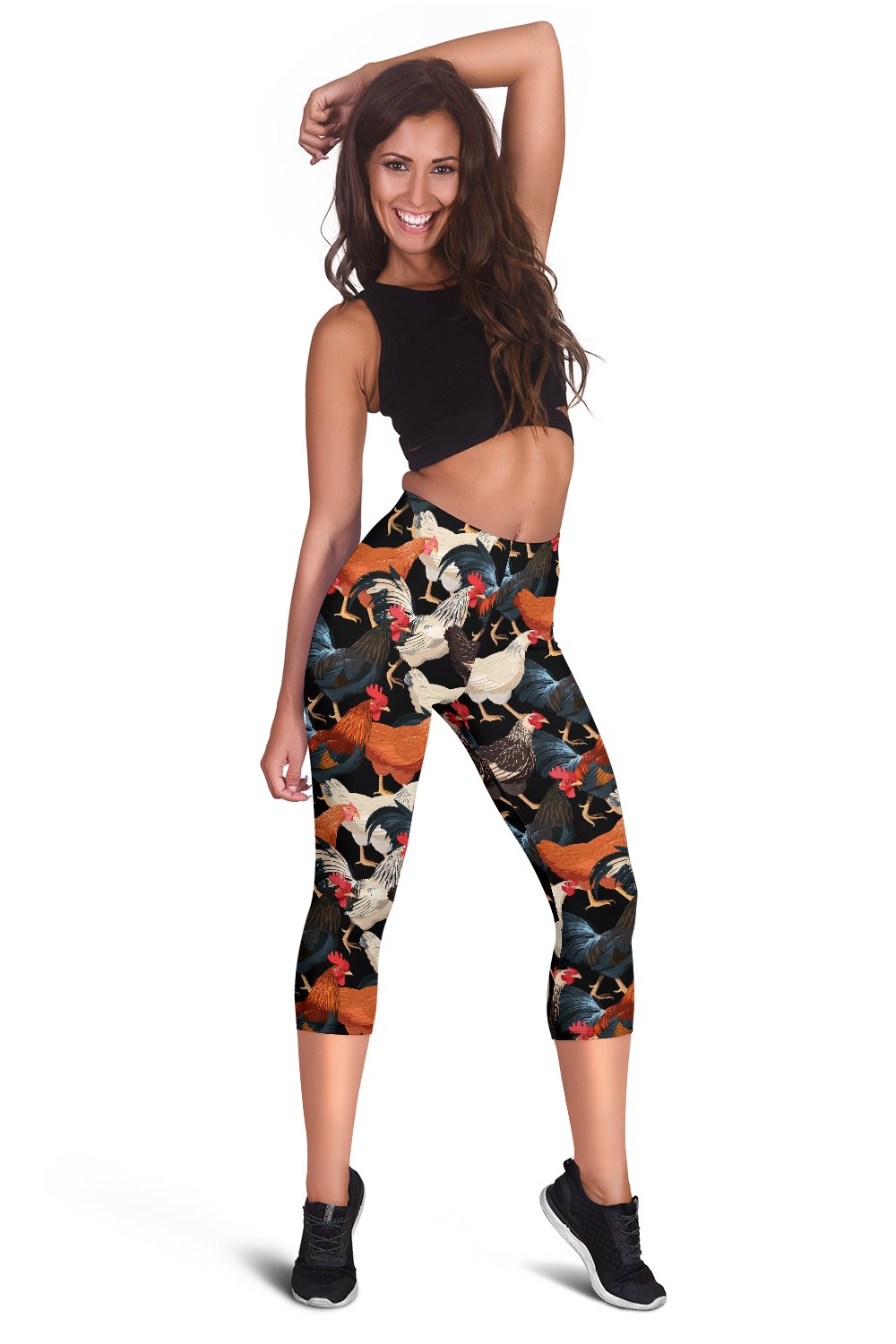 Chicken Print Pattern Women Capris