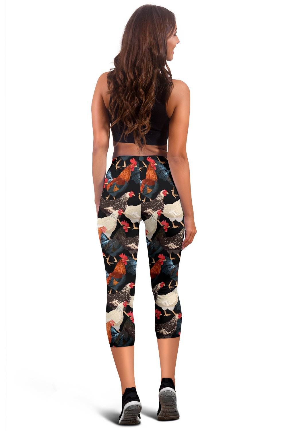 Chicken Print Pattern Women Capris