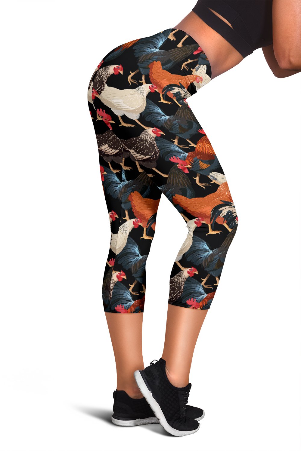 Chicken Print Pattern Women Capris