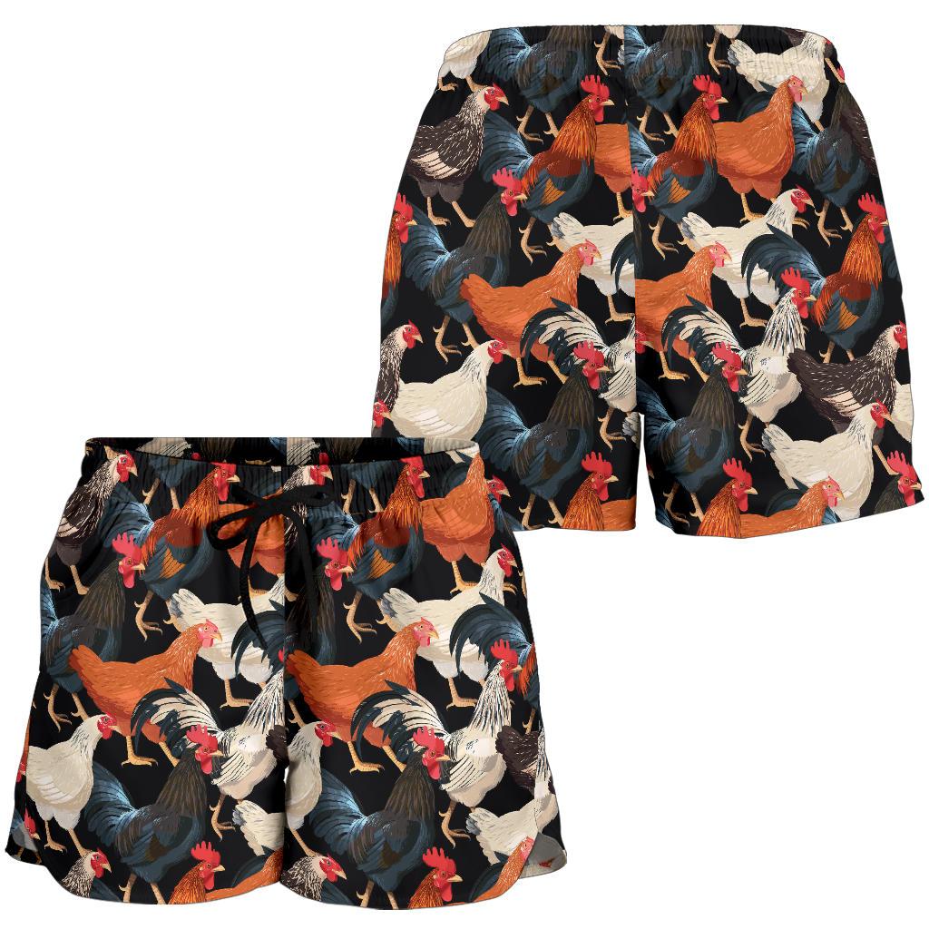 Chicken Print Pattern Women Shorts-JTAMIGO.COM