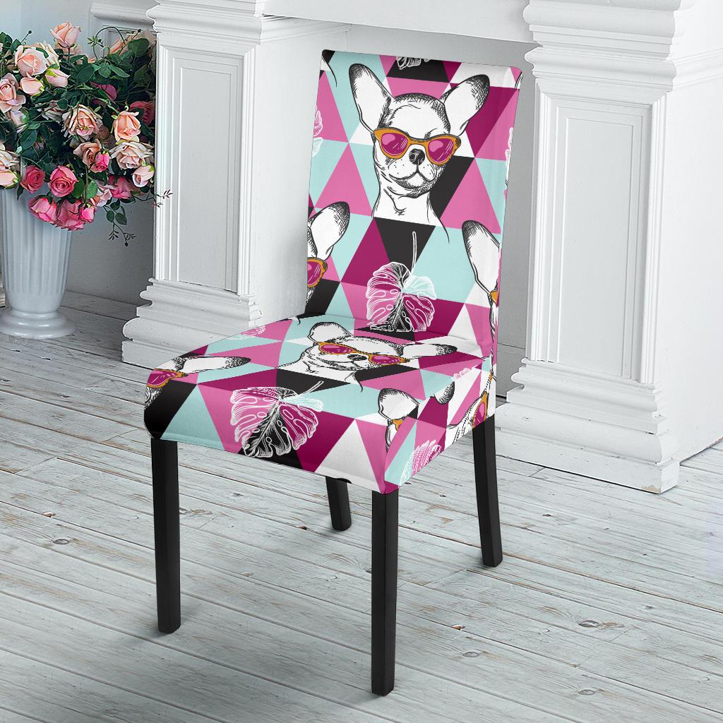 Chihuahua Cute Triangle Pattern Dinning Chair Slipper-JTAMIGO.COM