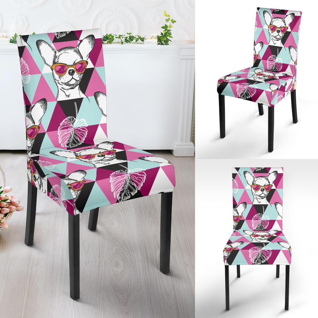 Chihuahua Cute Triangle Pattern Dinning Chair Slipper-JTAMIGO.COM