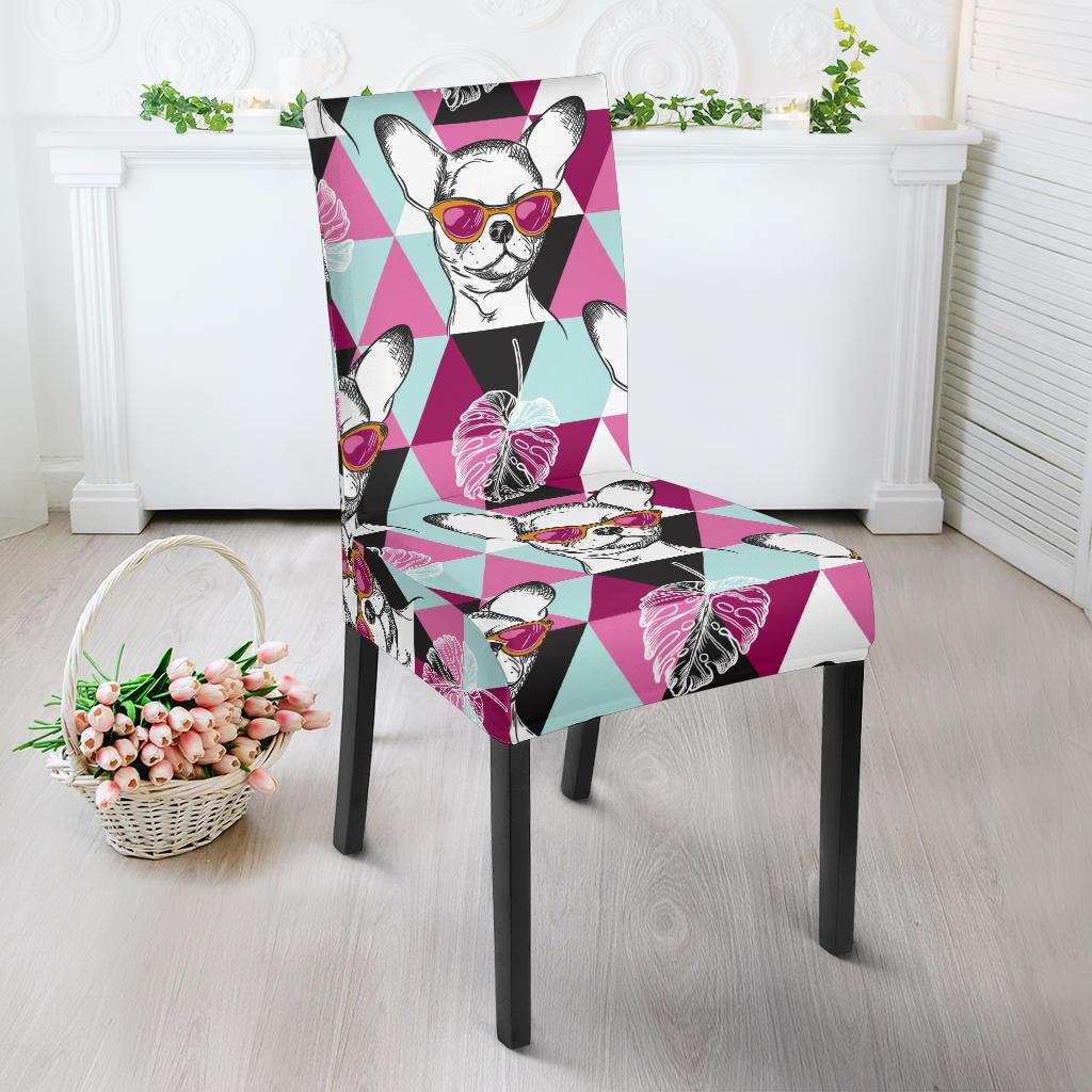Chihuahua Cute Triangle Pattern Dinning Chair Slipper-JTAMIGO.COM