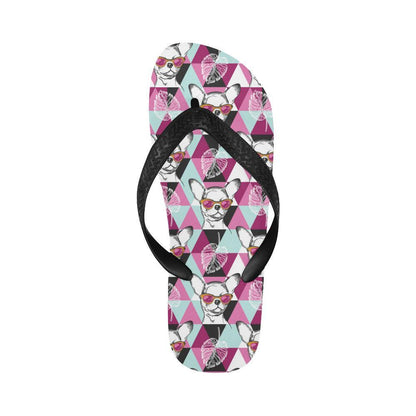 Chihuahua Cute Triangle Pattern Flip Flops-JTAMIGO.COM