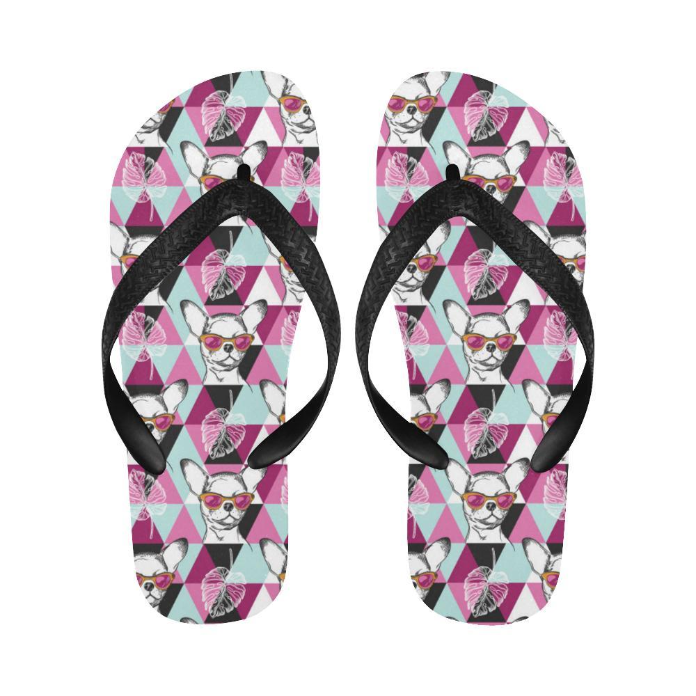 Chihuahua Cute Triangle Pattern Flip Flops-JTAMIGO.COM