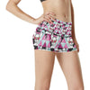 Chihuahua Cute Triangle Pattern High Waisted Spandex Shorts-JTAMIGO.COM