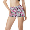 Chihuahua Cute Triangle Pattern High Waisted Spandex Shorts-JTAMIGO.COM