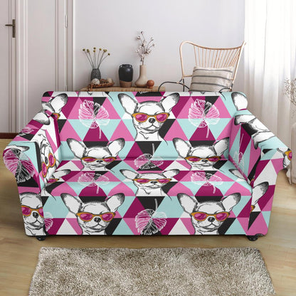 Chihuahua Cute Triangle Pattern Loveseat Slipcover-JTAMIGO.COM