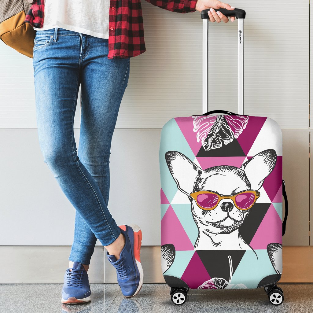 Chihuahua Cute Triangle Pattern Luggage Cover Protector