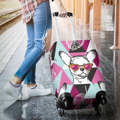 Chihuahua Cute Triangle Pattern Luggage Cover Protector