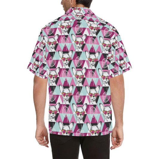 Chihuahua Cute Triangle Pattern Men Aloha Hawaiian Shirt