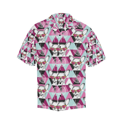 Chihuahua Cute Triangle Pattern Men Aloha Hawaiian Shirt
