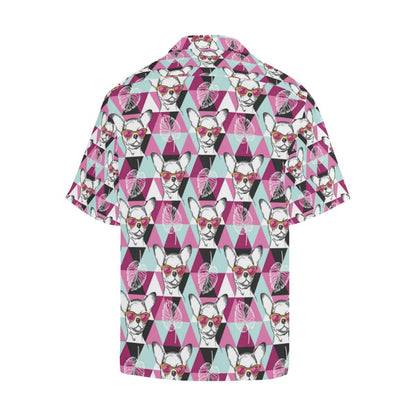 Chihuahua Cute Triangle Pattern Men Aloha Hawaiian Shirt