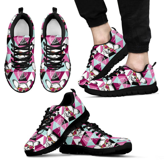 Chihuahua Cute Triangle Pattern Men Sneakers Shoes