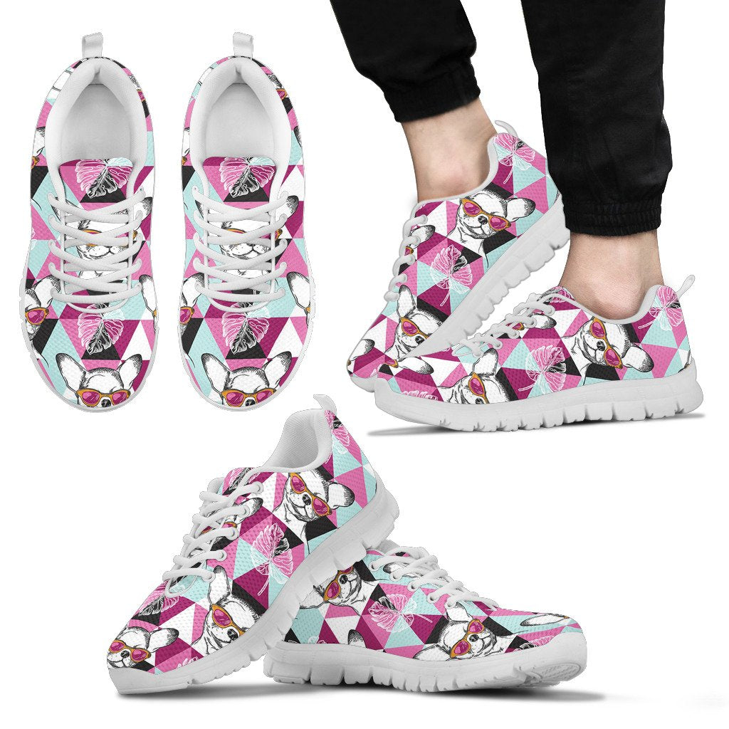 Chihuahua Cute Triangle Pattern Men Sneakers Shoes
