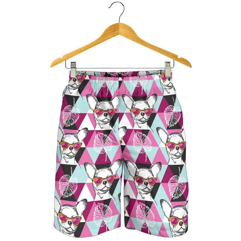 Chihuahua Cute Triangle Pattern Mens Shorts-JTAMIGO.COM