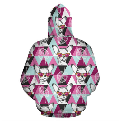 Chihuahua Cute Triangle Pattern Pullover Hoodie