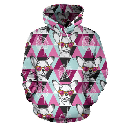 Chihuahua Cute Triangle Pattern Pullover Hoodie