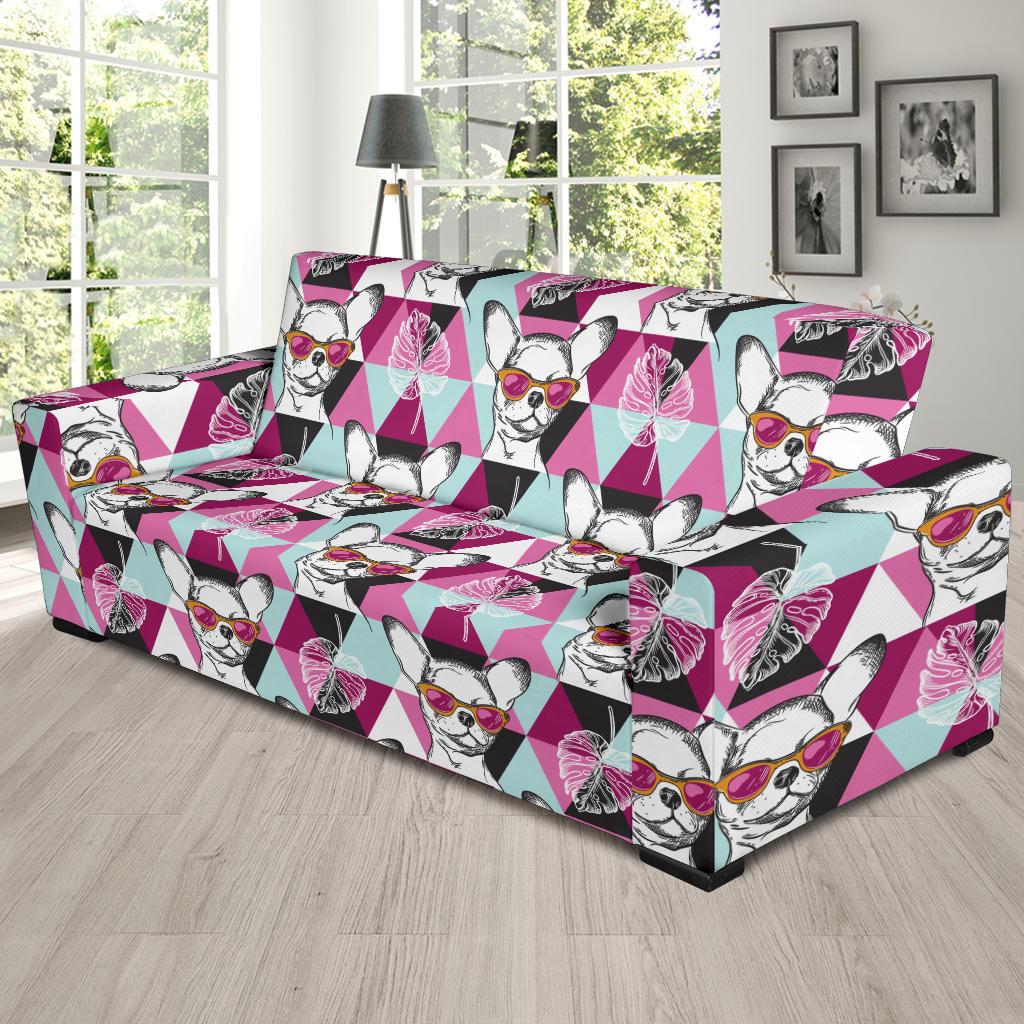 Chihuahua Cute Triangle Pattern Sofa Slipcover-JTAMIGO.COM