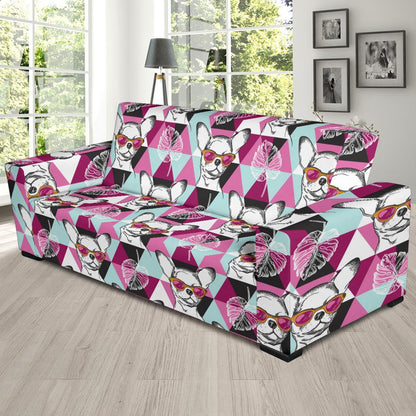 Chihuahua Cute Triangle Pattern Sofa Slipcover-JTAMIGO.COM