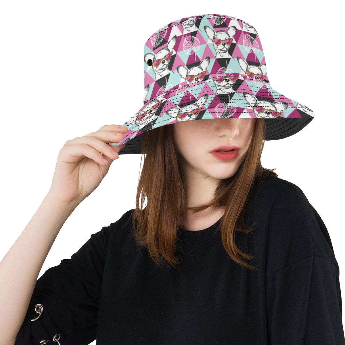 Chihuahua Cute Triangle Pattern Unisex Bucket Hat