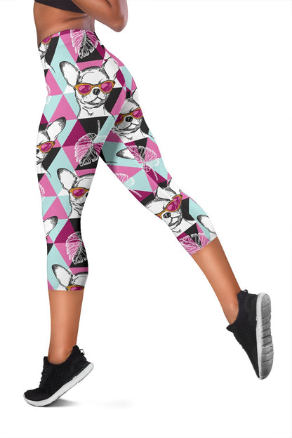 Chihuahua Cute Triangle Pattern Women Capris