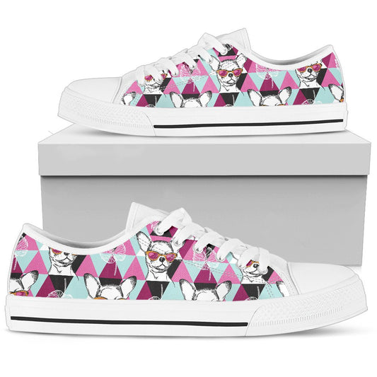 Chihuahua Cute Triangle Pattern Women Low Top Shoes