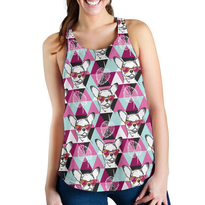 Chihuahua Cute Triangle Pattern Women Racerback Tank Top