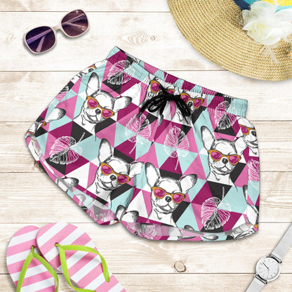 Chihuahua Cute Triangle Pattern Women Shorts-JTAMIGO.COM