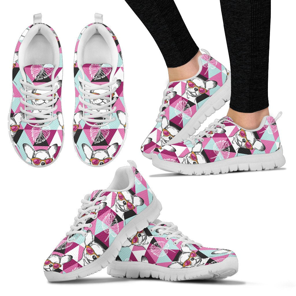 Chihuahua Cute Triangle Pattern Women Sneakers Shoes