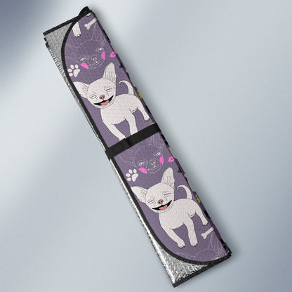Chihuahua Happy Pattern Car Sun Shade For Windshield
