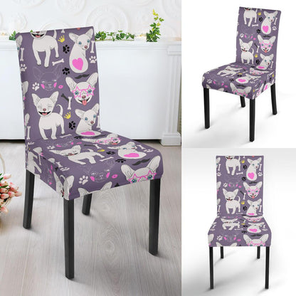 Chihuahua Happy Pattern Dinning Chair Slipper-JTAMIGO.COM