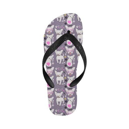 Chihuahua Happy Pattern Flip Flops-JTAMIGO.COM