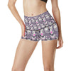 Chihuahua Happy Pattern High Waisted Spandex Shorts-JTAMIGO.COM