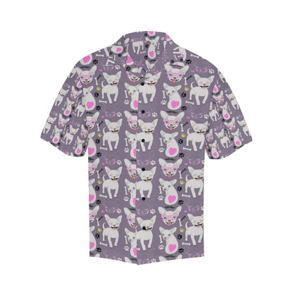 Chihuahua Happy Pattern Men Aloha Hawaiian Shirt