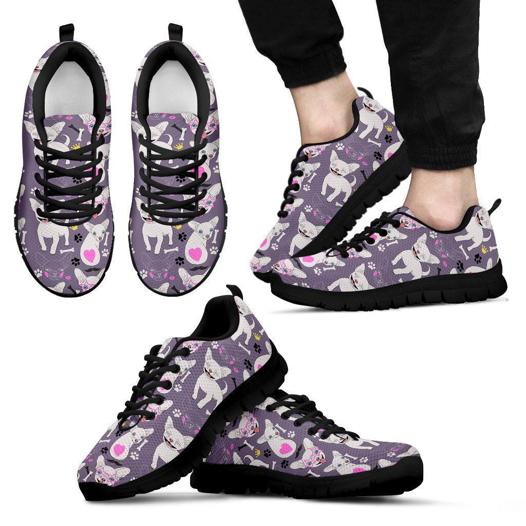 Chihuahua Happy Pattern Men Sneakers Shoes