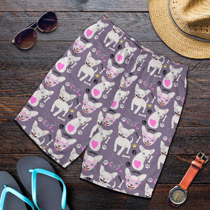 Chihuahua Happy Pattern Mens Shorts-JTAMIGO.COM