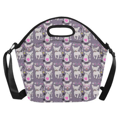 Chihuahua Happy Pattern Neoprene Lunch Bag (Model 1669)(Large)-JTAMIGO.COM