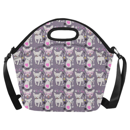 Chihuahua Happy Pattern Neoprene Lunch Bag (Model 1669)(Large)-JTAMIGO.COM