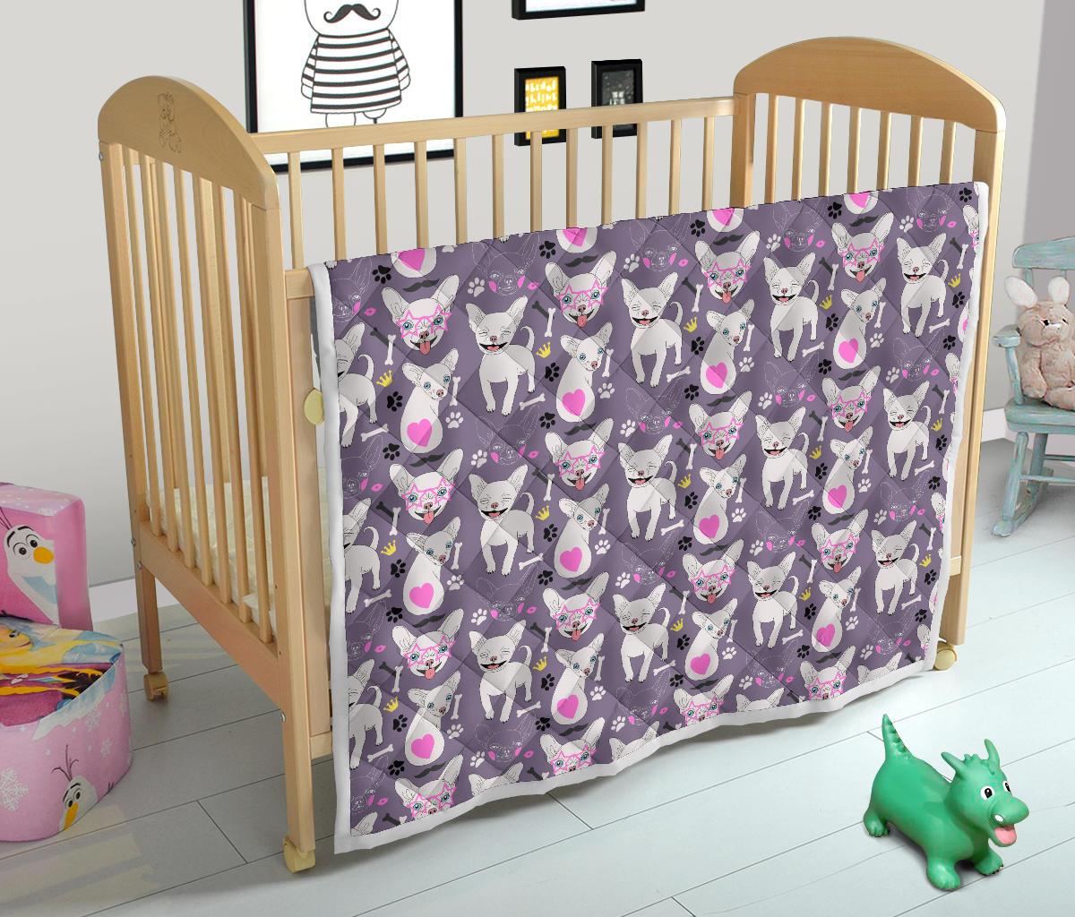 Chihuahua Happy Pattern Premium Quilt-JTAMIGO.COM