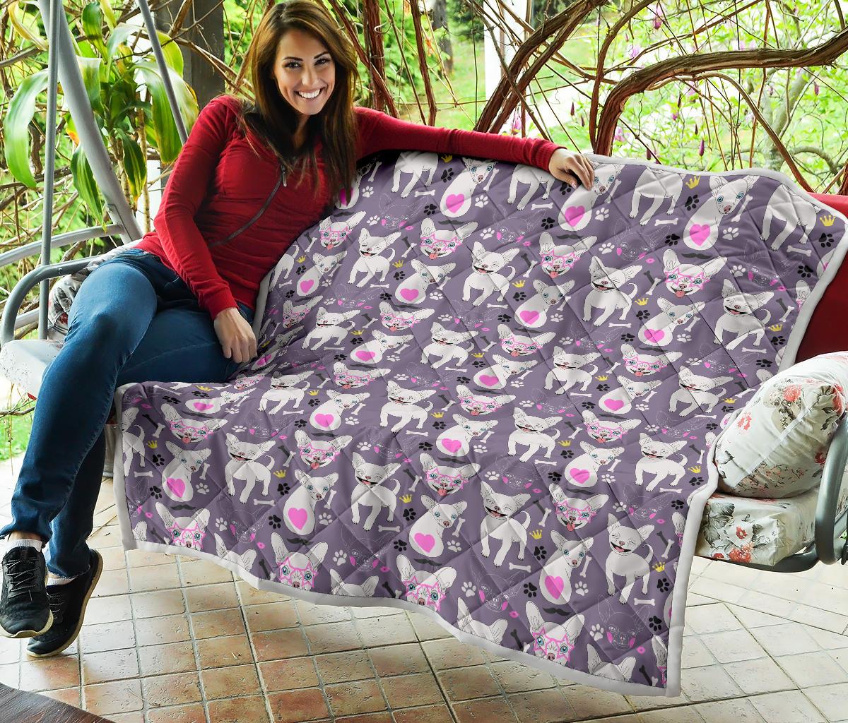 Chihuahua Happy Pattern Premium Quilt-JTAMIGO.COM