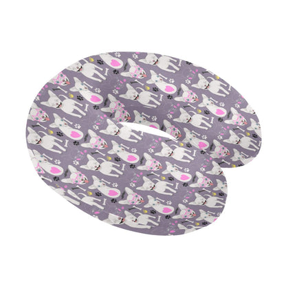Chihuahua Happy Pattern U-Shaped Travel Neck Pillow-JTAMIGO.COM